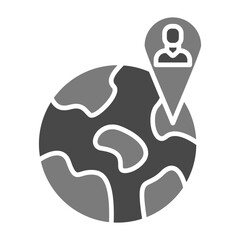 Citizenship Greyscale Glyph Icon