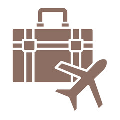 Business trip Multicolor Glyph Icon