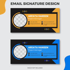 Business corporate email signature, or email footer and personal social media cover templates