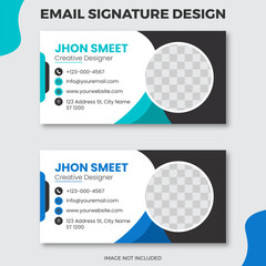 Business corporate email signature, or email footer and personal social media cover templates