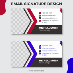 Business corporate email signature, or email footer and personal social media cover templates