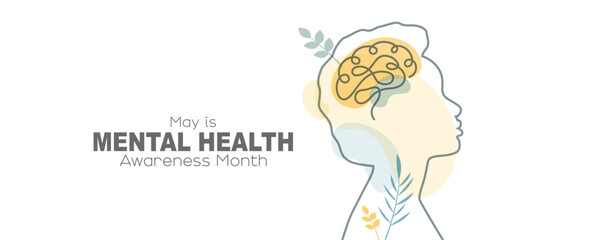 May is Mental Health Awareness Month banner.