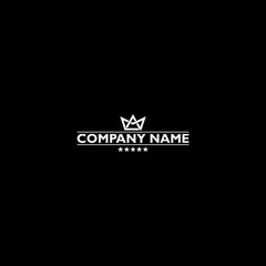 Company name logo icon isolated on dark background