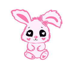 cartoon pink bunny