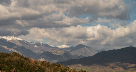 Molise, Italy.  Spectacular winter panorama.