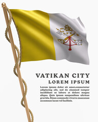 White Backround Flag Of VATIKAN CITY