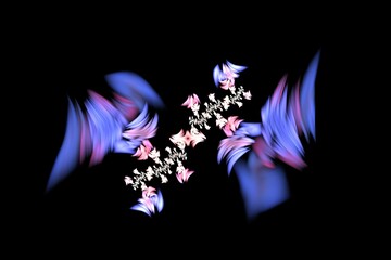 abstract background with flowers purple black art 
