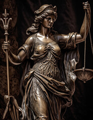 Lady Justice, America, Independence, Graphic Resource, Logo, T Shirt Design. Generative AI