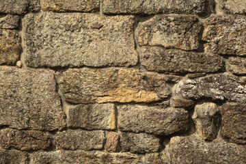 Texture of an old wall made of masonry stones