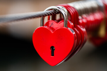 heart shaped padlock