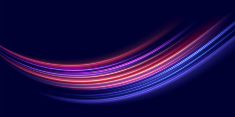 Modern abstract high-speed movement effect. Dynamic curve light trails. Velocity pattern for banner or poster design background. Vector eps10.