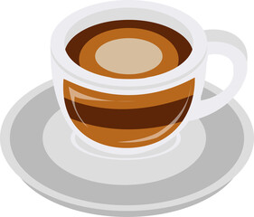 espresso macchiato, coffee drink with foamed milk