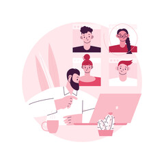 Employers abstract concept vector illustration. Get a job, find vacancy, employer, apply for position, hiring, hr service website, menu bar, UI element, user experience design abstract metaphor.