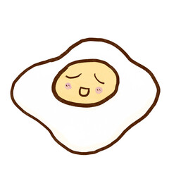 fried egg  watercolor