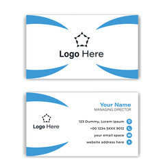 Simple business card and visiting card design template 