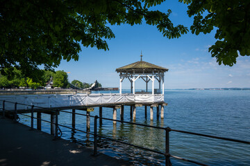City of Bregenz on Lake of Constanz , Bodensee, See Promenade
