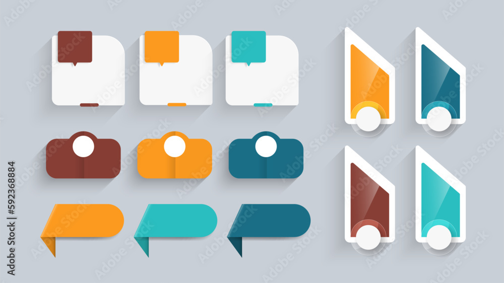 Poster set of modern infographic elements vector