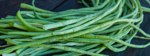 Asparagus green beans. cowpea. Natural eco friendly vegetarian food. Natural protein. Diet