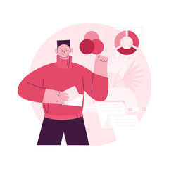 Print design abstract concept vector illustration. Print promo materials, agency portfolio, company website, our work page, UI element, corporate business card design, menu bar abstract metaphor.