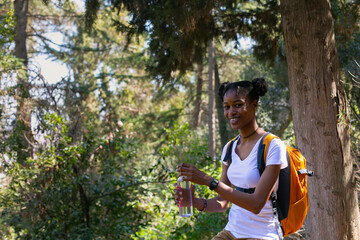 African girl in forest