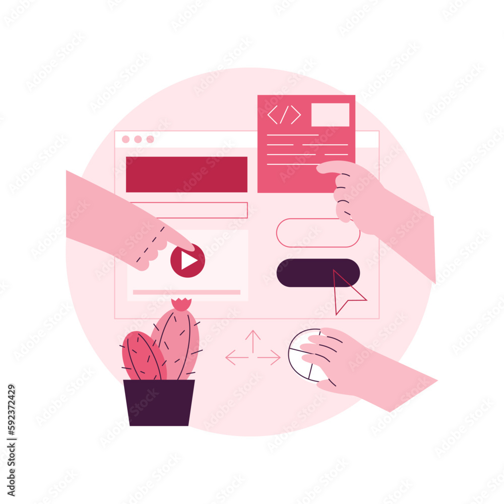 Poster experience design abstract concept vector illustration. user experience design, ux, ui element, web 