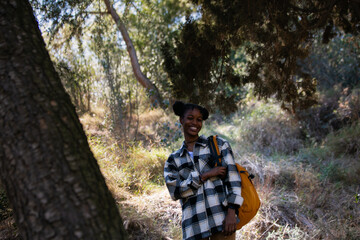 Fototapeta premium African girl in forest