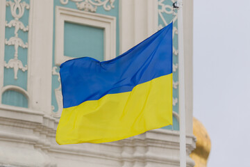 The state flag of Ukraine (Kyiv)
