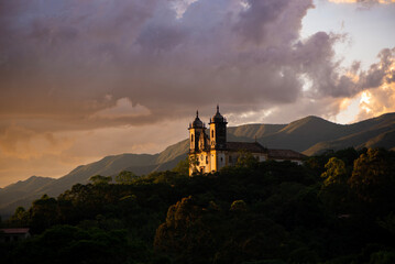 Naklejka premium Church of Saint Francis of Paola, Ouro Preto, Brazil