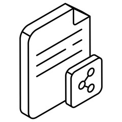 An icon design of share file 