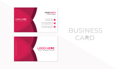 Modern creative business card design. clean name card layout.