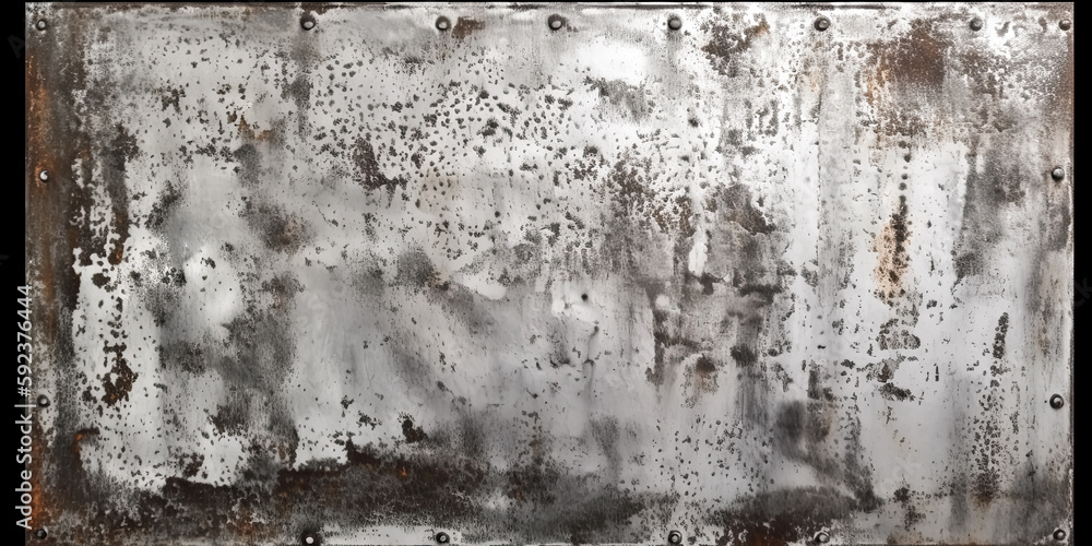 Aufkleber a rustic background with a metallic metal surface was photographed - generative ai.\n