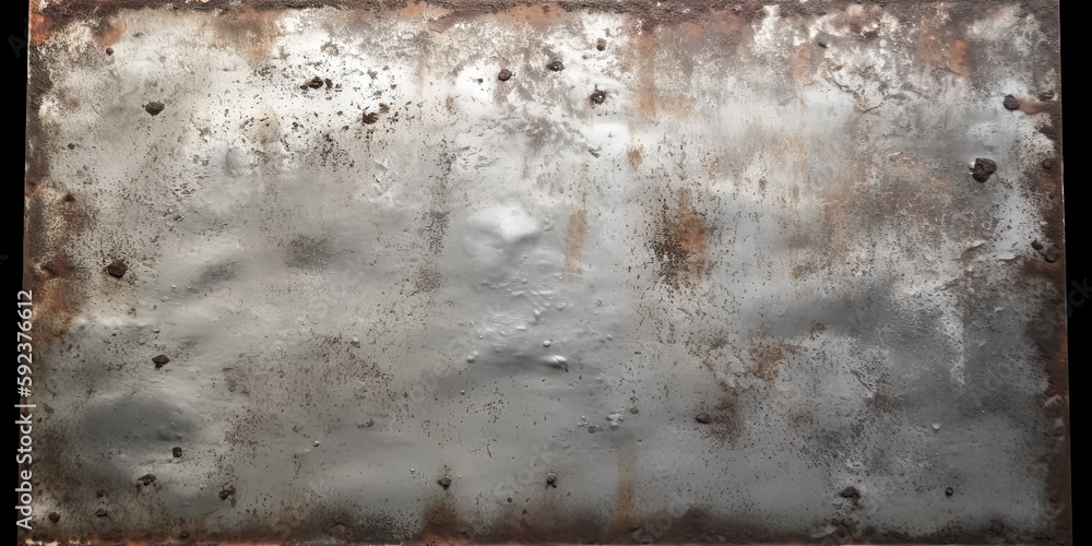 Aufkleber a rustic background with a metallic metal tablet surface was generated - generative ai.