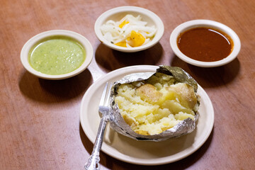 Papa asada a la mantequilla 