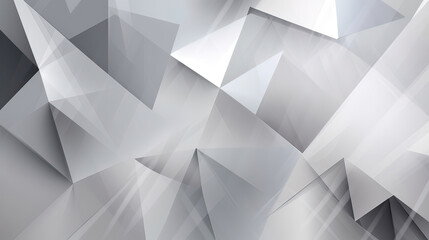 Obraz premium White and grey geometric abstract background. Design concept. Decorative web layout banner. Generative AI.