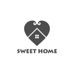 Sweet home logo icon isolated on transparent background