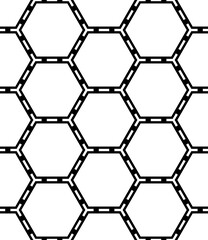 Vector seamless texture. Modern geometric background with hexagons.