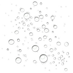 bubbles in water  isolated on transparent or white background, png, mockup