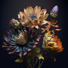 "Nature's Canvas: The Colors and Textures of Flowers"generative ai