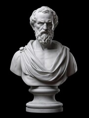 Obraz premium An ancient Bust made from white marble created with Generative AI