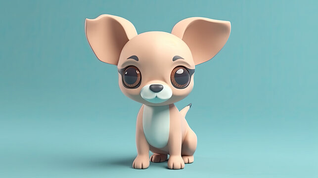 Isometric Chihuahua Fun: Add Dimension to Your Designs with this Playful Pup, Generative AI