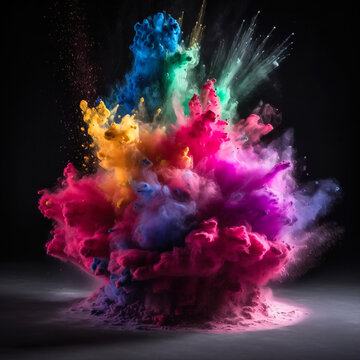 Futuristic Color Burst: A Vibrant Digital Creation, ai generated © funk3107