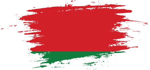 Creative hand-drawn brush stroke flag of ALBANIA country vector illustration
