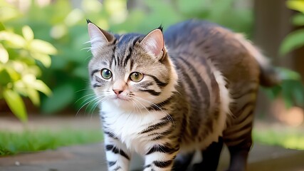 Fototapeta premium Cute cat with cute expression