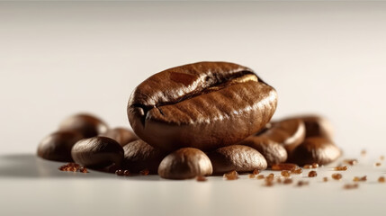 A studio shot of coffee beans created with Generative AI