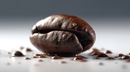 A studio shot of coffee beans created with Generative AI