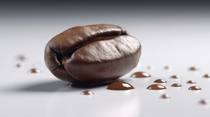 A studio shot of coffee beans created with Generative AI