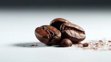 A studio shot of coffee beans created with Generative AI