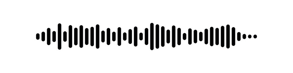 Podcast sound waves collection. voice message for social media app. Equalizer template, sound spectrum. Vector isolated illustration - obrazy, fototapety, plakaty