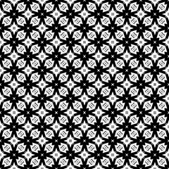 Black and white seamless pattern texture. Greyscale ornamental graphic design. Mosaic ornaments. Pattern template. Vector illustration. EPS10.