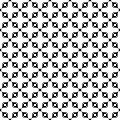 Black and white seamless pattern texture. Greyscale ornamental graphic design. Mosaic ornaments. Pattern template. Vector illustration. EPS10.